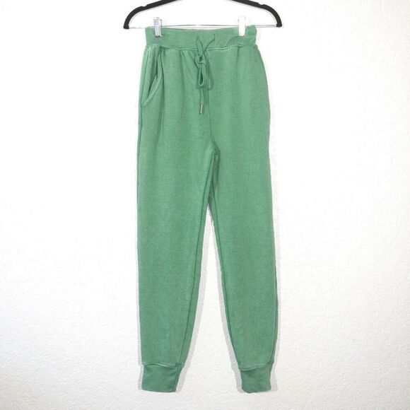 NWT WeWoreWhat Jolly Green Burnout Fleece‎ Joggers Size XS - Picture 2 of 7